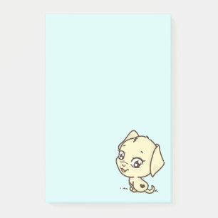 Post-it® Illustration de chien coquelicot mignon