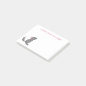 Post-it® Illustration de chinchilla gris mignon (Incliné)