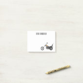 Post-it® Illustration de Chopper Motorcycle 1950 (Sur un bureau)