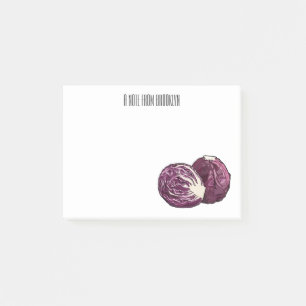 Post-it® Illustration de chou rouge