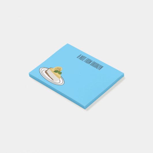 Post-it® Illustration de citron cheesecake (Incliné)