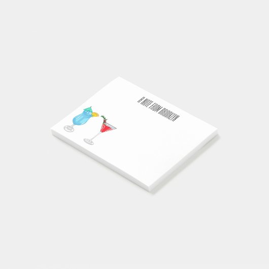 Post-it® Illustration de cocktail (Incliné)