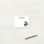 Post-it® Illustration de cyclo-pousse (Sur un bureau)