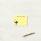 Post-it® Illustration de cygne noir (Sur un bureau)