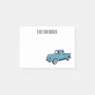 Post-it® Illustration de dessin animé de camionnette classi