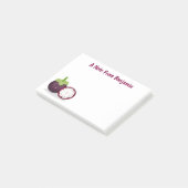 Post-it® Illustration de dessin animé de mangoustan violet (Incliné)