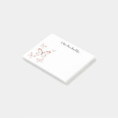 Post-it® Illustration de dessin animé de papillon aux ailes (Incliné)