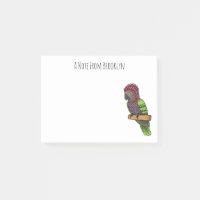 Illustration de dessin animé d'un perroquet à tête