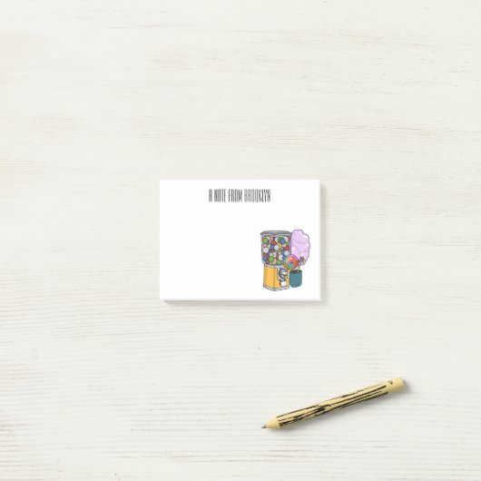 Post-it® Illustration de dessin de bonbon (Sur un bureau)