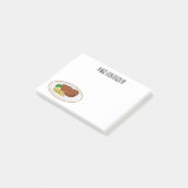 Post-it® Illustration de dessin de steak (Incliné)