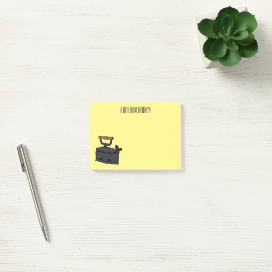 Post-it® Illustration de dessin en fer de Charbon (Bureau)