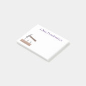 Post-it® Illustration de dessin mignon, marteau et ongles (Incliné)