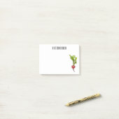 Post-it® Illustration de dessin Radish (Sur un bureau)