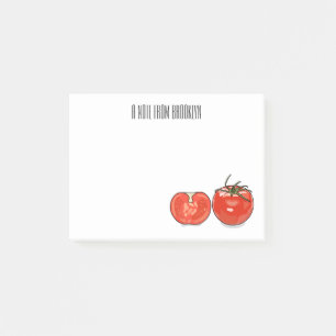 Post-it® Illustration de dessin sur la tomate