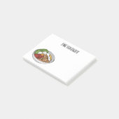 Post-it® Illustration de dessin sur les nouilles (Incliné)