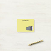 Post-it® Illustration de dessin sur micro-ondes (Sur un bureau)