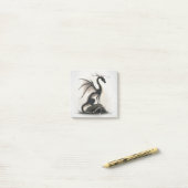 Post-it® Illustration de dragon lunaire (Sur un bureau)