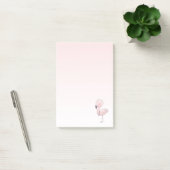 Post-it® Illustration de Flamant rose rose mou (Bureau)