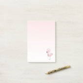 Post-it® Illustration de Flamant rose rose mou (Sur un bureau)