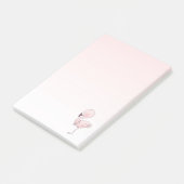 Post-it® Illustration de Flamant rose rose mou (Incliné)