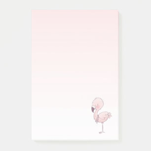 Post-it® Illustration de Flamant rose rose mou