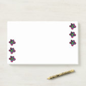 Post-it® Illustration de fleur (Sur un bureau)