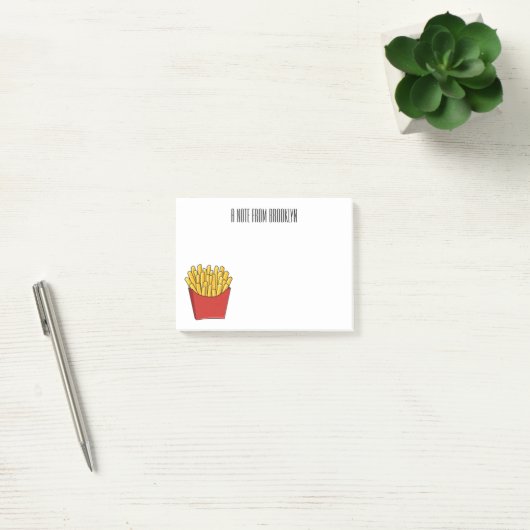 Post-it® Illustration de frites (Bureau)