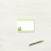 Post-it® Illustration de fruits de pomme de dessin vert (Sur un bureau)
