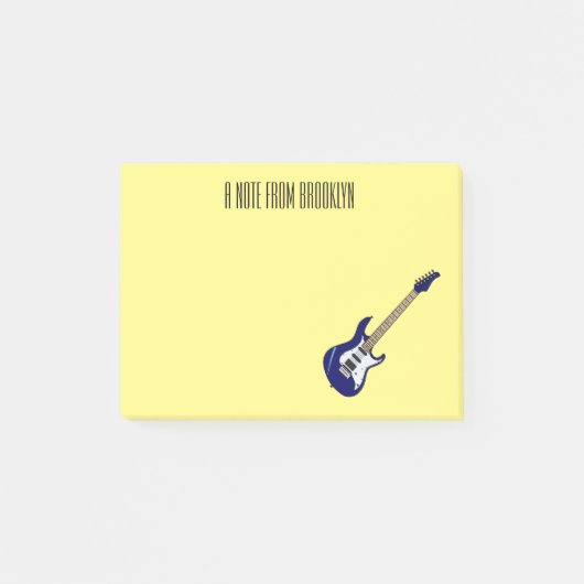 Post-it® Illustration de guitare électrique (Devant)