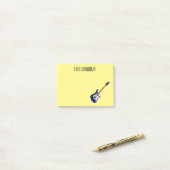 Post-it® Illustration de guitare électrique (Sur un bureau)