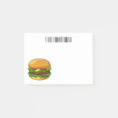Post-it® Illustration de Hamburger (Devant)