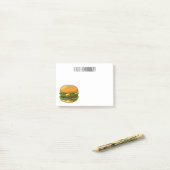 Post-it® Illustration de Hamburger (Sur un bureau)