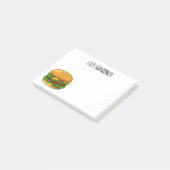 Post-it® Illustration de Hamburger (Incliné)