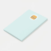 Post-it® Illustration de hamburger avec tomate et laitue (Incliné)