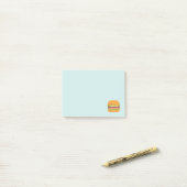 Post-it® Illustration de hamburger avec tomate et laitue (Sur un bureau)