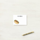 Post-it® Illustration de Hot dog (Sur un bureau)