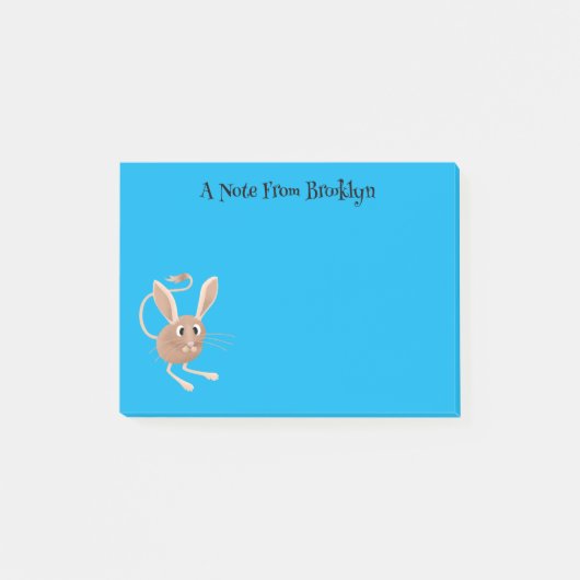 Post-it® Illustration de jerboa aux longues oreilles (Devant)
