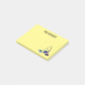 Post-it® Illustration de la bande dessinée Broom & mop (Incliné)