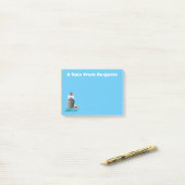 Post-it® Illustration de la caricature de remorqueur de paq (Sur un bureau)