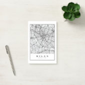 Post-it® Illustration de la carte de Milan (Bureau)