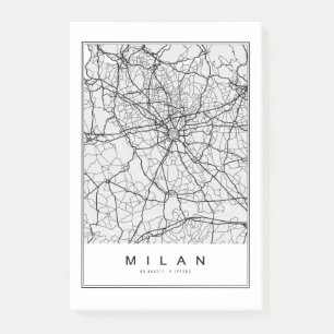 Post-it® Illustration de la carte de Milan