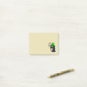 Post-it® Illustration de la faucheuse souriante Déplaisant  (Sur un bureau)