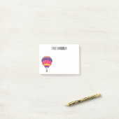 Post-it® Illustration de la montgolfière (Sur un bureau)