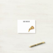 Post-it® Illustration de la pizza (Sur un bureau)