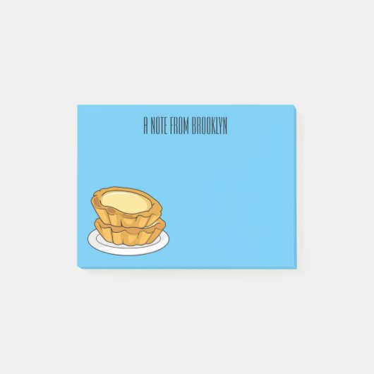 Post-it® Illustration de la tarte à l'oeuf (Devant)