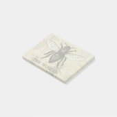 Post-it® Illustration de l'abeille du travailleur vintage (Incliné)