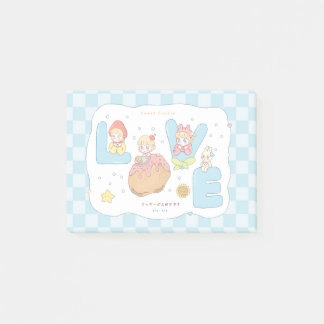 Post-it® Illustration de l'alphabet pastel Kawaii LOVE 💕🍓