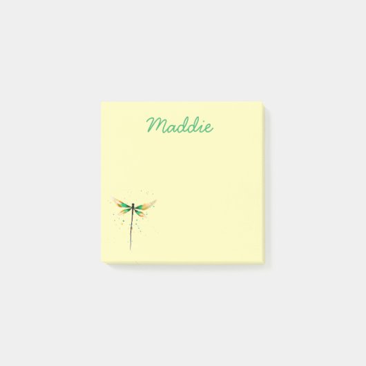 Post-it® Illustration de l'aquarelle mignonne du libellule (Devant)