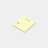 Post-it® Illustration de l'aquarelle mignonne du libellule (Incliné)