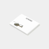 Post-it® Illustration de l'hélicoptère de l'armée (Incliné)